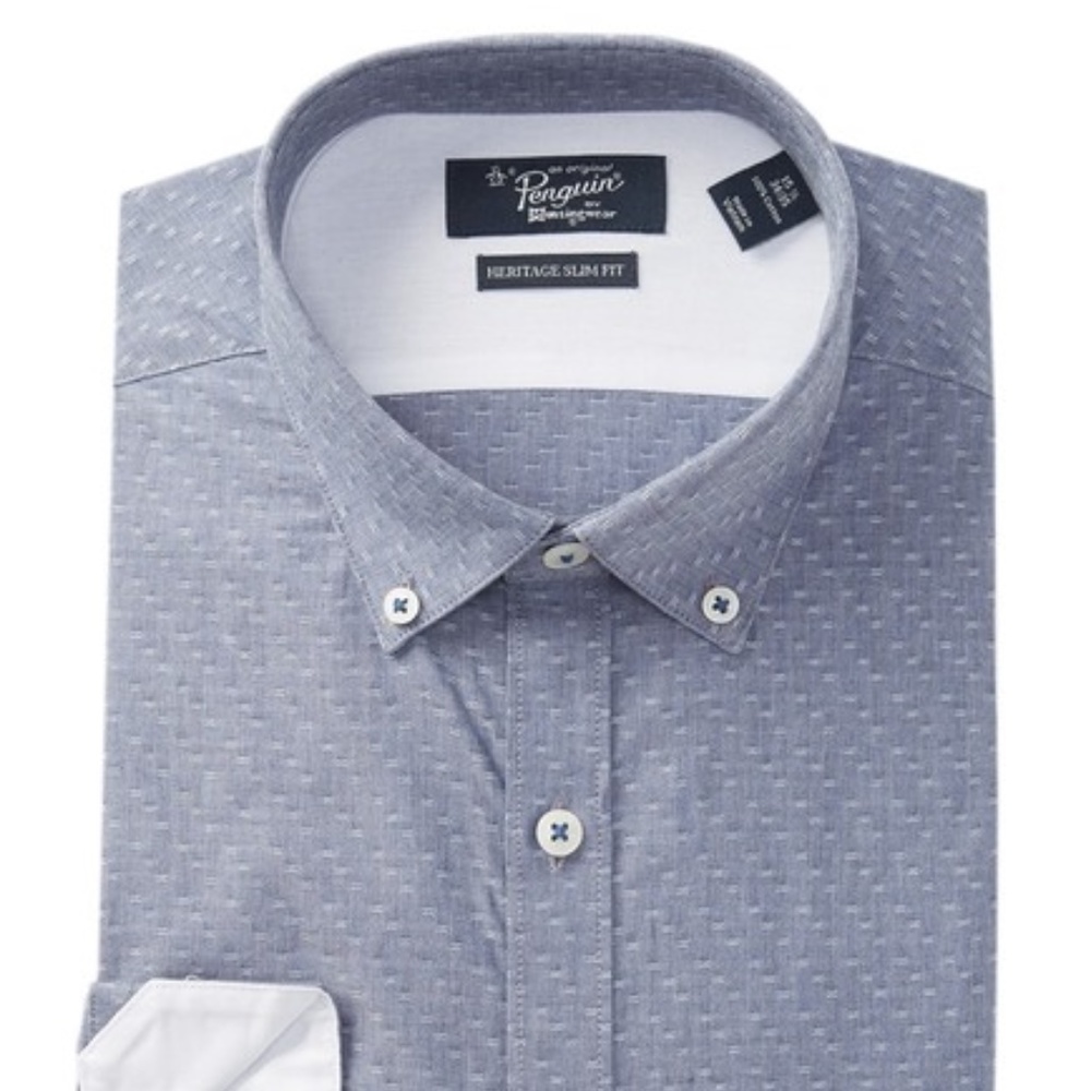 Original Penguin Dobby Heritage Slim Fit Dress Shi